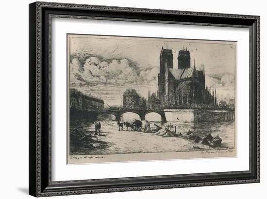 'L'Abside De Notre-Dame De Paris (4th State, 6 1/2 x 11 3/4 Inches)', 1854, (1927)-Charles Meryon-Framed Giclee Print