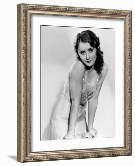 L'actrice americaine Barbara Stanwyck (1907- 1990) (b/w photo)-null-Framed Photo