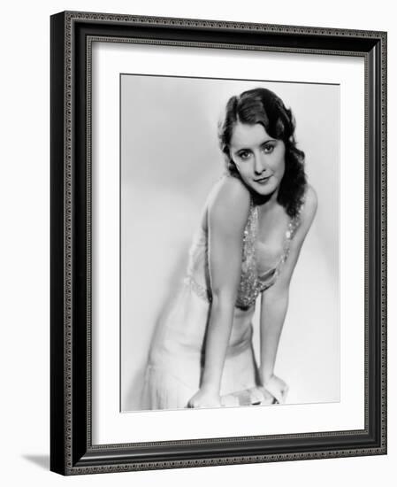 L'actrice americaine Barbara Stanwyck (1907- 1990) (b/w photo)-null-Framed Photo