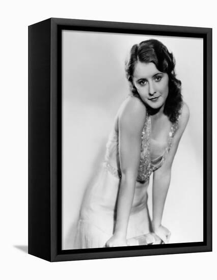 L'actrice americaine Barbara Stanwyck (1907- 1990) (b/w photo)-null-Framed Stretched Canvas