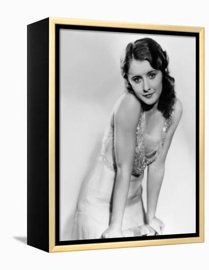 L'actrice americaine Barbara Stanwyck (1907- 1990) (b/w photo)-null-Framed Stretched Canvas