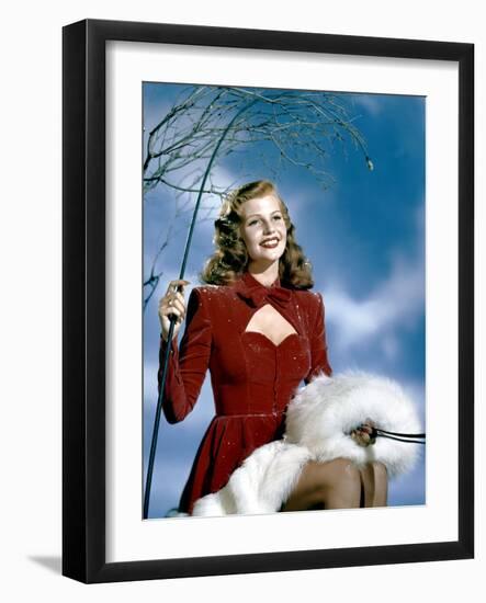 L'actrice americaine Rita Hayworth (1918- 1987) (photo)-null-Framed Photo