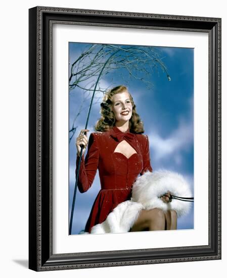 L'actrice americaine Rita Hayworth (1918- 1987) (photo)-null-Framed Photo