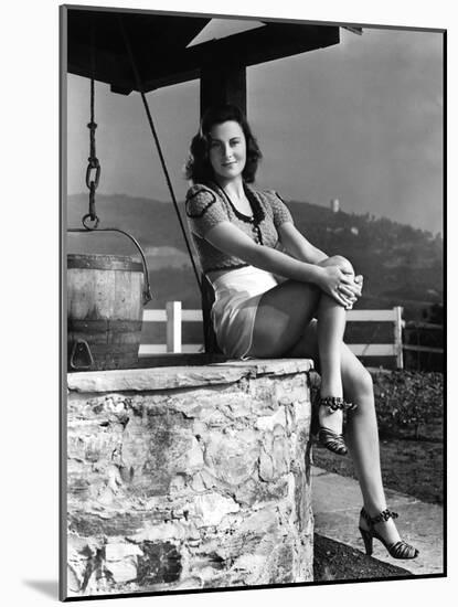 L'actrice francaise Michele Morgan a Hollywood en, 1941 (b/w photo)-null-Mounted Photo