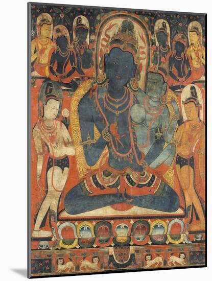 L'âdibuddha Vajrasattva (rDo-rje semsdpa') et sa parèdre-null-Mounted Giclee Print