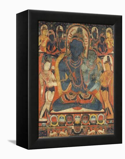 L'âdibuddha Vajrasattva (rDo-rje semsdpa') et sa parèdre-null-Framed Premier Image Canvas