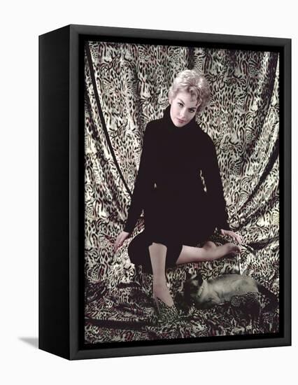 L'Adorable Voisine BELL BOOK AND CANDLE by RichardQuine with Kim Novak, 1958 (photo)-null-Framed Stretched Canvas