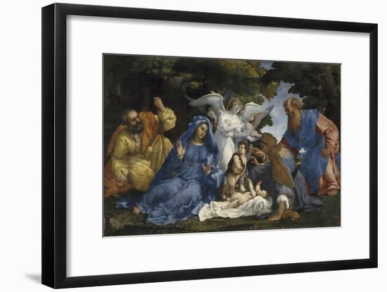 L'Adoration de l'Enfant Jésus-Lorenzo Lotto-Framed Giclee Print