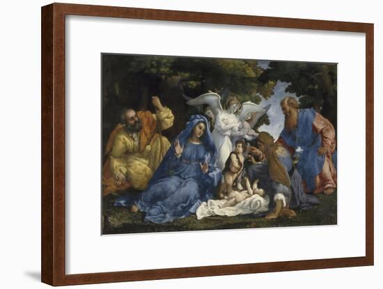 L'Adoration de l'Enfant Jésus-Lorenzo Lotto-Framed Giclee Print