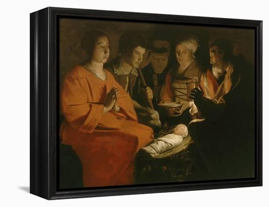 L'Adoration des bergers-Georges de La Tour-Framed Premier Image Canvas