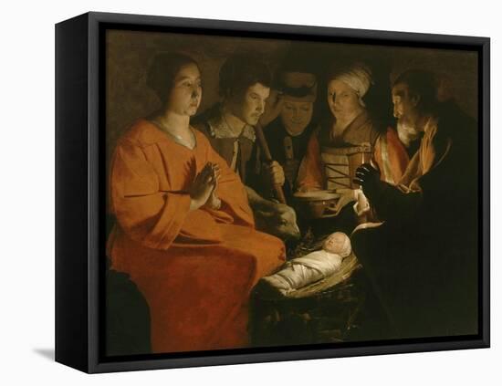 L'Adoration des bergers-Georges de La Tour-Framed Premier Image Canvas