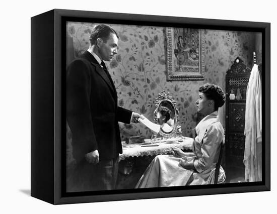 L'affaire Ciceron FIVE FINGERS by JosephMankiewicz with James Mason, Danielle Darrieux, 1952 (b/w p-null-Framed Stretched Canvas