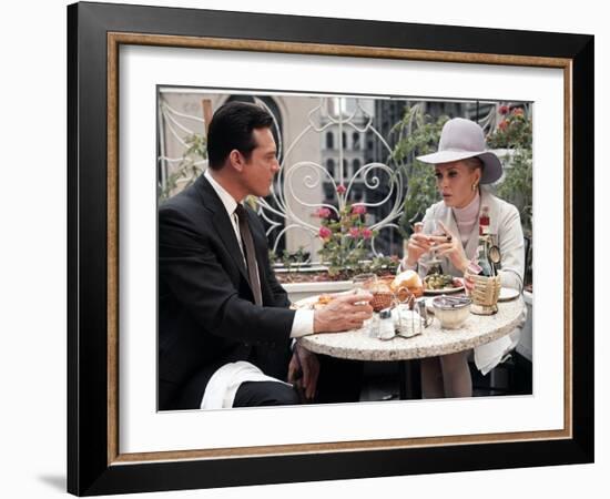 L'Affaire Thomas Crown THE THOMAS CROWN AFFAIR by NormanJewison with Faye Dunaway, 1968 (photo)-null-Framed Photo