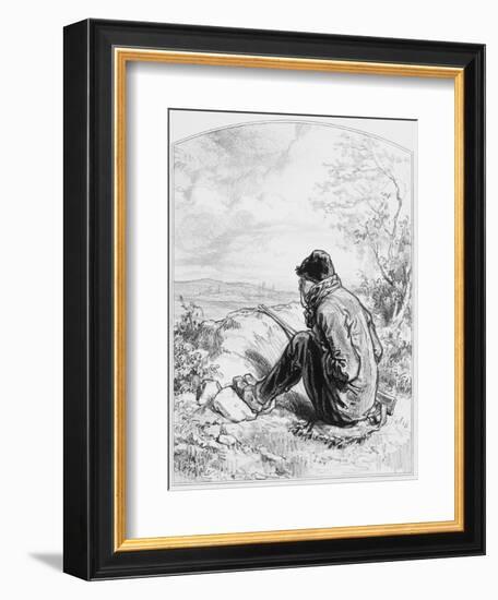 L'Affût, Plate 5 from Les Toquades, 1858-Paul Gavarni-Framed Giclee Print