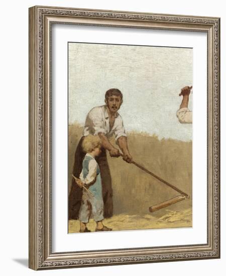 L'Agriculture: la moisson, Esquisse pour l'école de la rue Château-Landon-Jules Didier-Framed Giclee Print