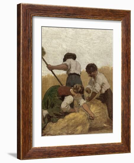 L'Agriculture: la moisson, Esquisse pour l'école de la rue Château-Landon-Jules Didier-Framed Giclee Print