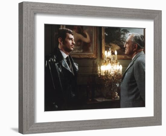 L'aine des Ferchaux by JeanPierreMelville with Jean Paul Belmondo and Charles Vanel, 1963 (d'apres -null-Framed Photo