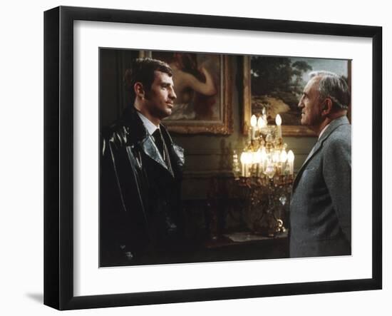 L'aine des Ferchaux by JeanPierreMelville with Jean Paul Belmondo and Charles Vanel, 1963 (d'apres -null-Framed Photo