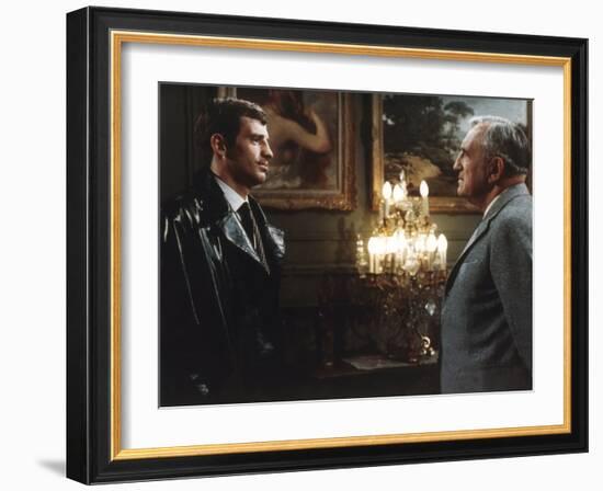 L'aine des Ferchaux by JeanPierreMelville with Jean Paul Belmondo and Charles Vanel, 1963 (d'apres -null-Framed Photo