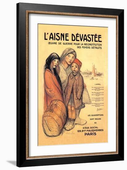 L'Aisne Devastee, c.1918-Théophile Alexandre Steinlen-Framed Art Print