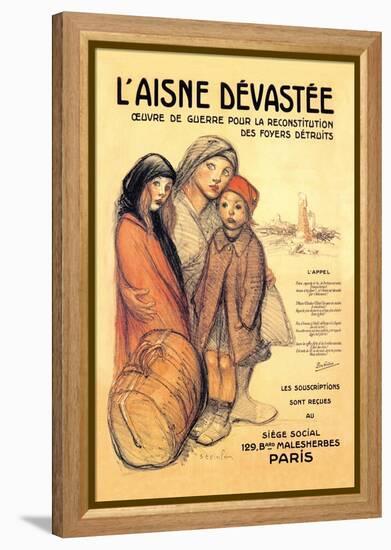 L'Aisne Devastee, c.1918-Théophile Alexandre Steinlen-Framed Stretched Canvas