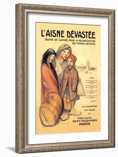 L'Aisne Devastee, c.1918-Théophile Alexandre Steinlen-Framed Art Print