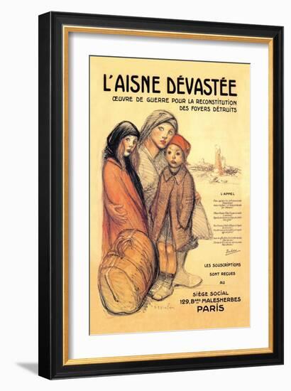 L'Aisne Devastee, c.1918-Théophile Alexandre Steinlen-Framed Art Print