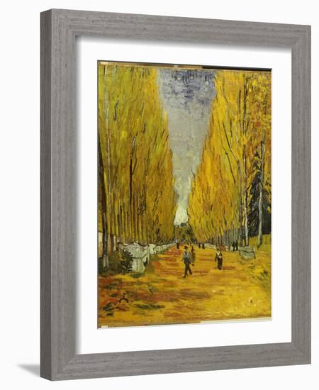 L'Allee Des Alyscamps, Arles, 1888-Vincent van Gogh-Framed Giclee Print