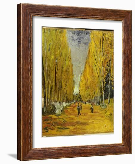 L'Allee Des Alyscamps, Arles, 1888-Vincent van Gogh-Framed Giclee Print