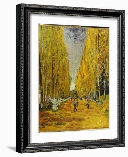 L'Allee Des Alyscamps, Arles, 1888-Vincent van Gogh-Framed Giclee Print