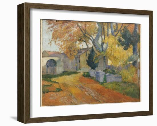 L'Allee Des Alyscamps-Paul Gauguin-Framed Giclee Print