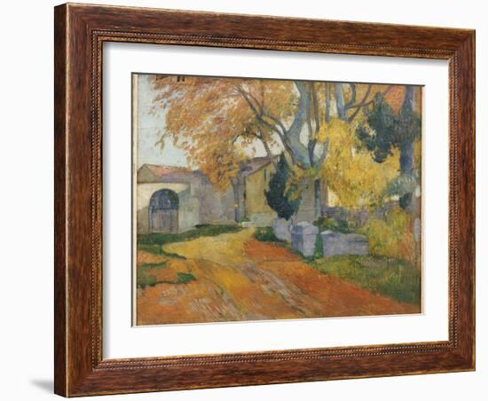 L'Allee Des Alyscamps-Paul Gauguin-Framed Giclee Print