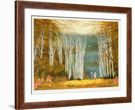 L'allée des bouleaux-Fanch Ledan-Framed Collectable Print