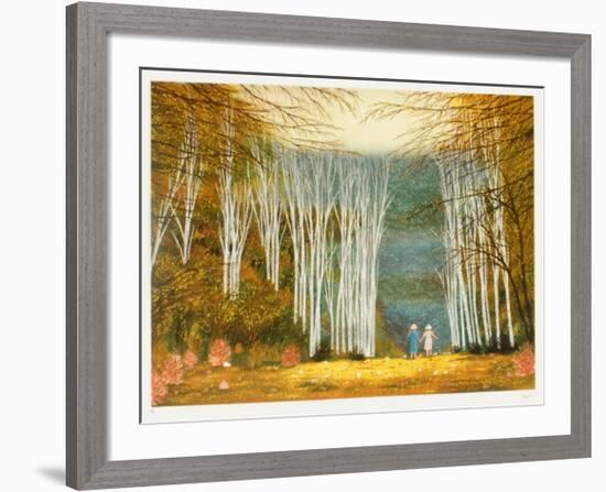 L'allée des bouleaux-Fanch Ledan-Framed Collectable Print