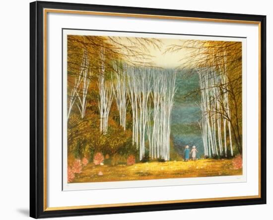 L'allée des bouleaux-Fanch Ledan-Framed Collectable Print