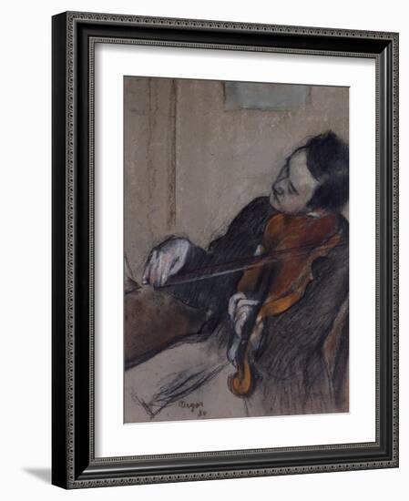 L'Altiste, 1880-Edgar Degas-Framed Giclee Print