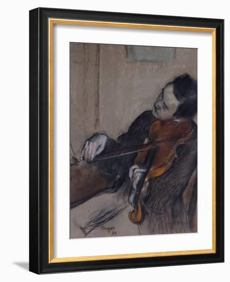 L'Altiste, 1880-Edgar Degas-Framed Giclee Print