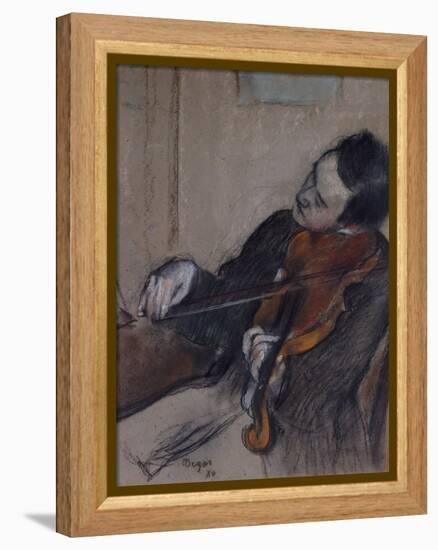 L'Altiste, 1880-Edgar Degas-Framed Premier Image Canvas