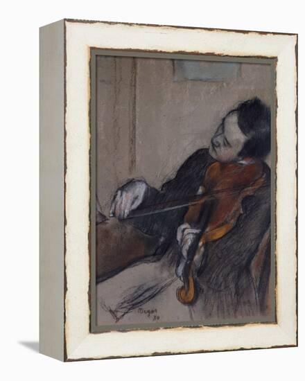 L'Altiste, 1880-Edgar Degas-Framed Premier Image Canvas