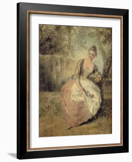 L'Amante Inquiète, 1716-1720-Jean Antoine Watteau-Framed Giclee Print