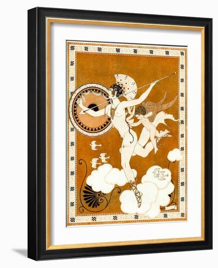 L'amazone 1916 (Pochoir)-Georges Barbier-Framed Giclee Print