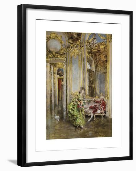 L’Amica Del Marchese-Giovanni Boldini-Framed Premium Giclee Print