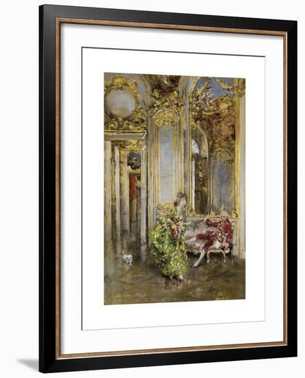 L’Amica Del Marchese-Giovanni Boldini-Framed Premium Giclee Print