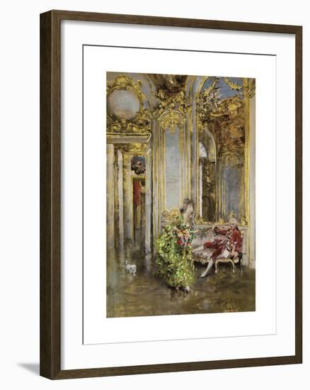 L’Amica Del Marchese-Giovanni Boldini-Framed Premium Giclee Print