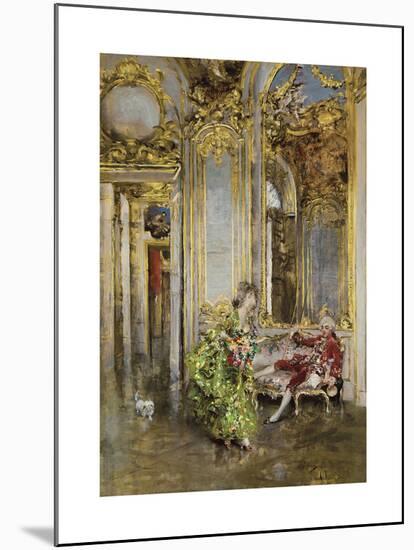 L’Amica Del Marchese-Giovanni Boldini-Mounted Premium Giclee Print