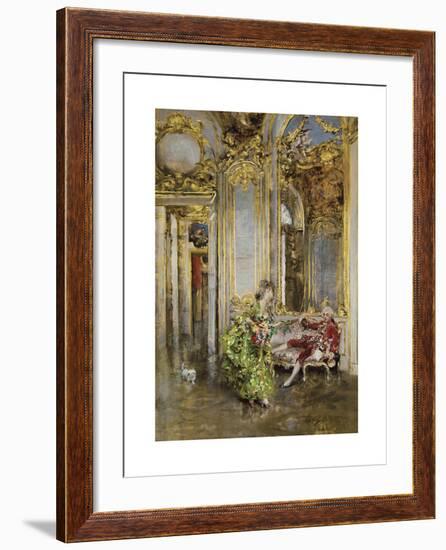 L’Amica Del Marchese-Giovanni Boldini-Framed Premium Giclee Print