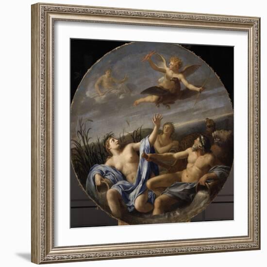 L'Amour dérobe la foudre à Jupiter-Eustache Le Sueur-Framed Giclee Print