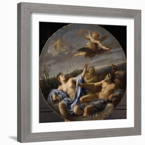 L'Amour dérobe la foudre à Jupiter-Eustache Le Sueur-Framed Giclee Print