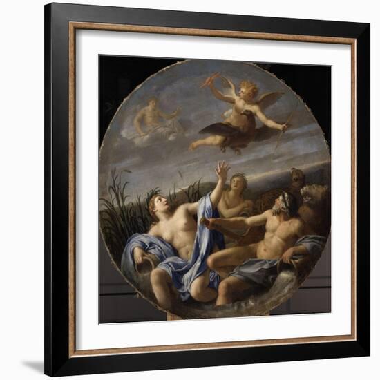 L'Amour dérobe la foudre à Jupiter-Eustache Le Sueur-Framed Giclee Print