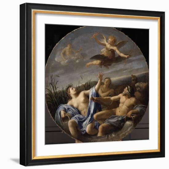 L'Amour dérobe la foudre à Jupiter-Eustache Le Sueur-Framed Giclee Print